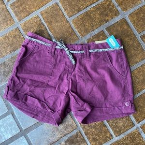 Maurices Purple Linen Utility Shorts